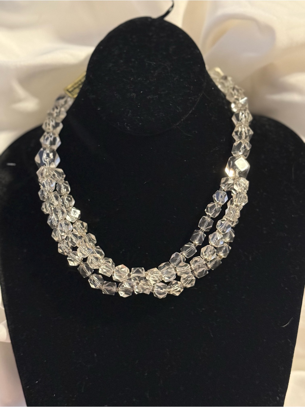 Vintage Lucite Three-Strand Necklace New Old Stock